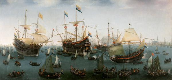 De terugkeer in Amsterdam van de tweede expeditie naar Oost-Indië 1599