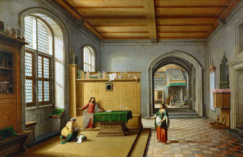 Christus im Hause der Maria und Martha von Hendrik van Steenwyck