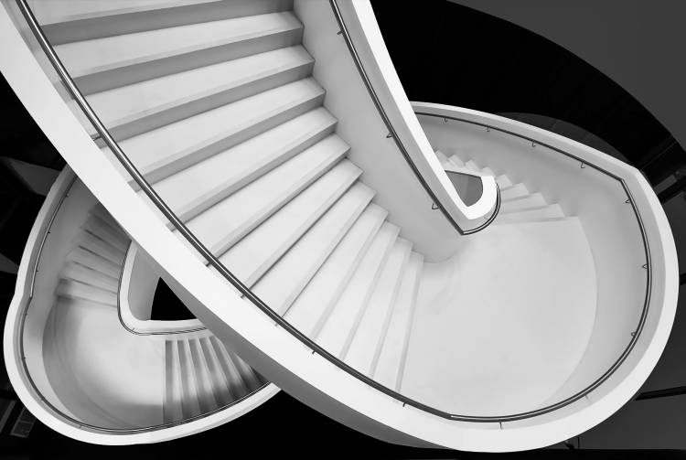 B&W staircase von Henk Van Maastricht