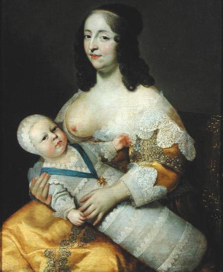 The Dauphin Louis of France (1638-1715) and his Nursemaid, Dame Longuet de la Giraudiere von Henri and Charles Beaubrun