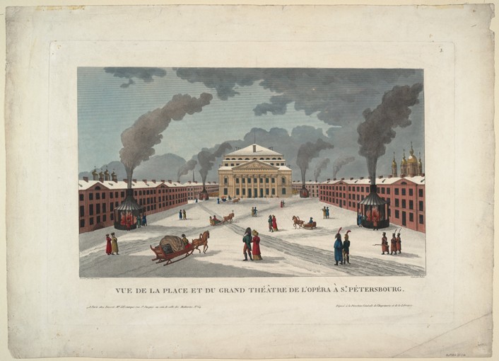 Das Kaiserliche Bolschoi Theater in Sankt Petersburg von Henri Courvoisier-Voisin