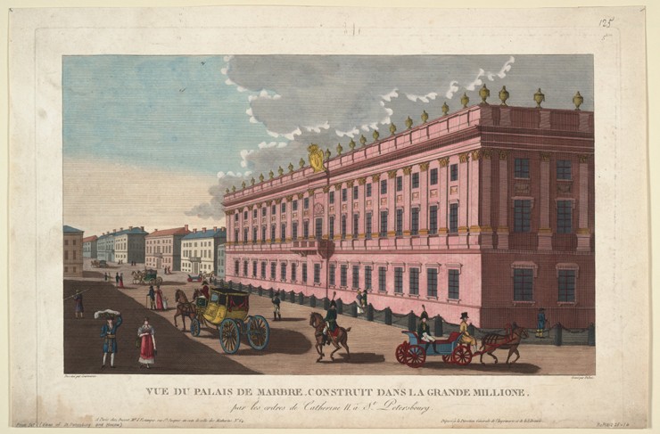 Der Marmorpalast in Sankt Petersburg von Henri Courvoisier-Voisin