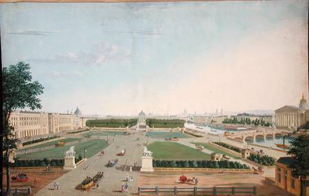 View of the Place Louis XV and the Jardin des Tuileries von Henri Courvoisier-Voisin