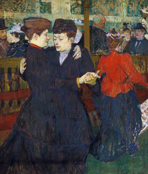 Zwei tanzende Frauen im Moulin Rouge von Henri de Toulouse-Lautrec