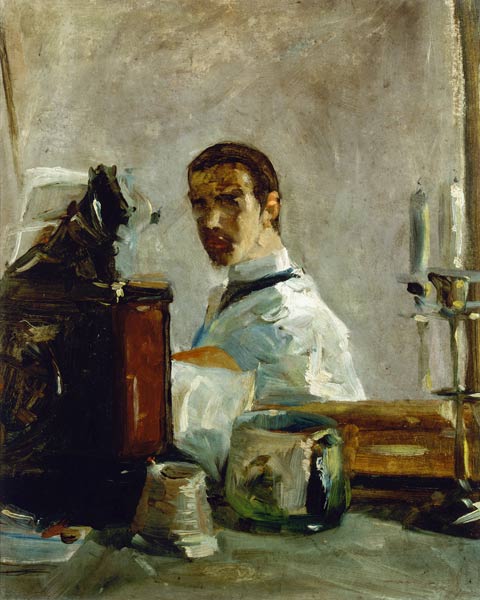 Selbstportrait vor einem Spiegel von Henri de Toulouse-Lautrec