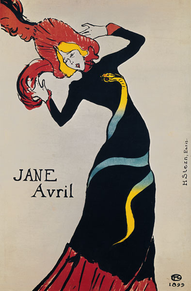 Jane Avril (1868-1943) 1899 von Henri de Toulouse-Lautrec