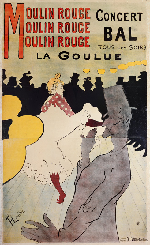 Poster advertising 'La Goulue' at the Moulin Rouge von Henri de Toulouse-Lautrec