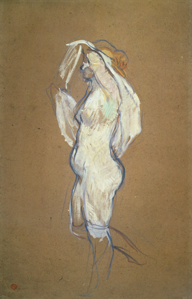 Woman Lifting her Shirt von Henri de Toulouse-Lautrec