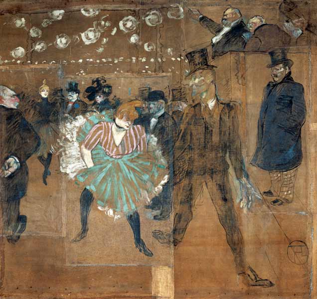 Dancing at the Moulin Rouge: La Goulue (1870-1927) and Valentin le Desosse (1843-1907) von Henri de Toulouse-Lautrec