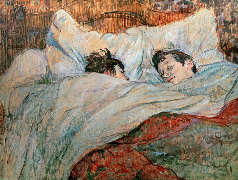 Zwei Mädchen im Bett von Henri de Toulouse-Lautrec