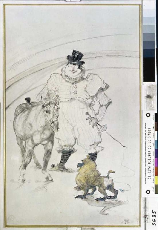 Clown, Pferd und Affe von Henri de Toulouse-Lautrec