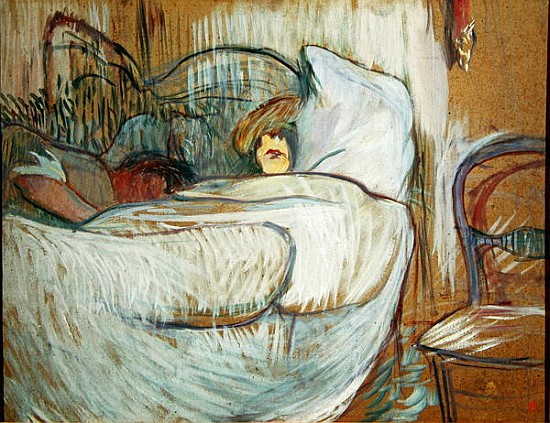 In Bed, 1894 (oil on card) von Henri de Toulouse-Lautrec