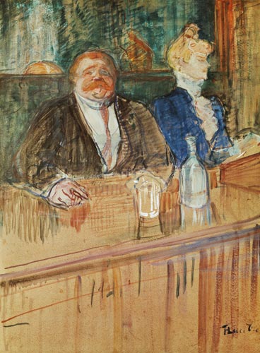 In the Bar: The Fat Proprietor and the Anaemic Cashier von Henri de Toulouse-Lautrec