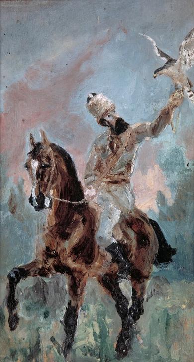 Graf Alphonse de Toulouse-Lautrec als Falkner von Henri de Toulouse-Lautrec