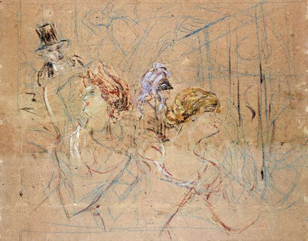 Sketch for 'At the Masked Ball' von Henri de Toulouse-Lautrec
