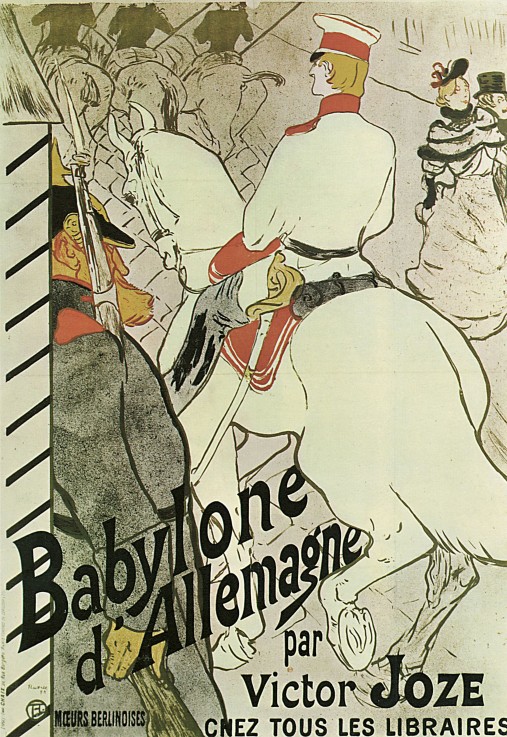 Plakat für das Buch "Babylone d'Allemagne" von Victor Joze von Henri de Toulouse-Lautrec
