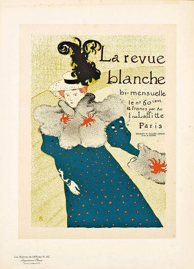 Reproduction of a poster advertising 'La Revue Blanche' von Henri de Toulouse-Lautrec