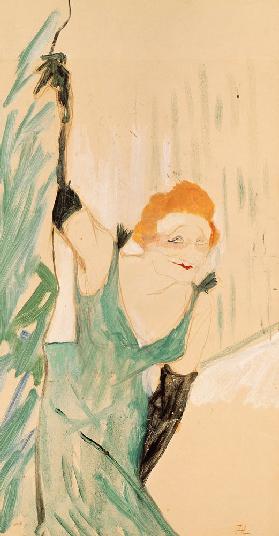 Yvette Guilbert (1867-1944) taking a Curtain Call