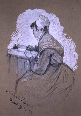 'To the author of St. Lazare, 1886-89', possible study for a drawing published in 'Le Mirliton' now