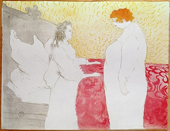 Woman in Bed, Profile - Waking Up, 1896 (crayon, brush and spatter lithograph, printed in four colou von Henri de Toulouse-Lautrec