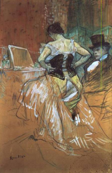 Woman at her Toilet, study for 'Elles' von Henri de Toulouse-Lautrec