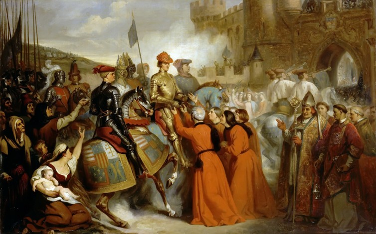 Einzug Karls VII. in Rouen am 10. November 1449 von Henri Decaisne