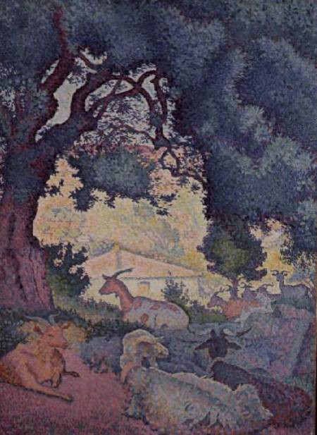Landscape with Goats von Henri-Edmond Cross