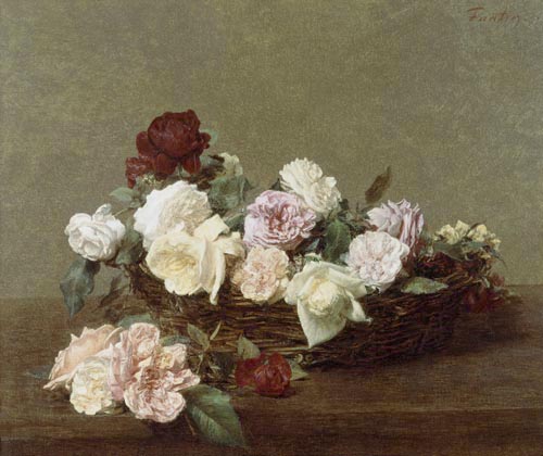 A Basket of Roses von Henri Fantin-Latour