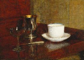 Stillleben mit Tasse und Glas 1861