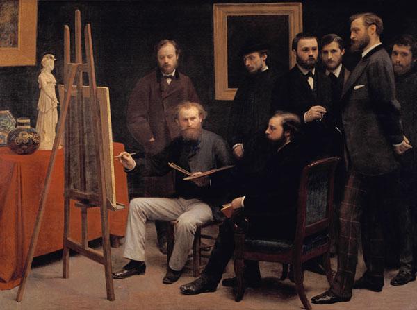 Un atelier aux Batignolles. 1870