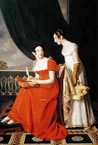 Madame Riesener und ihre Schwester Madame Longroy von Henri Francois Riesener