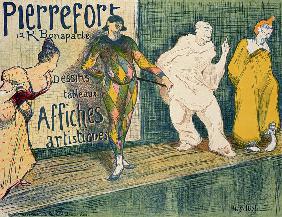 Reproduction of a poster advertising 'Pierrefort Artistic Posters', Rue Bonaparte 1897