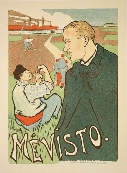 Reproduction of a poster advertising 'Mevisto', Paris von Henri-Gabriel Ibels
