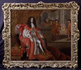 Charles II at Court (oil on canvas) 12th