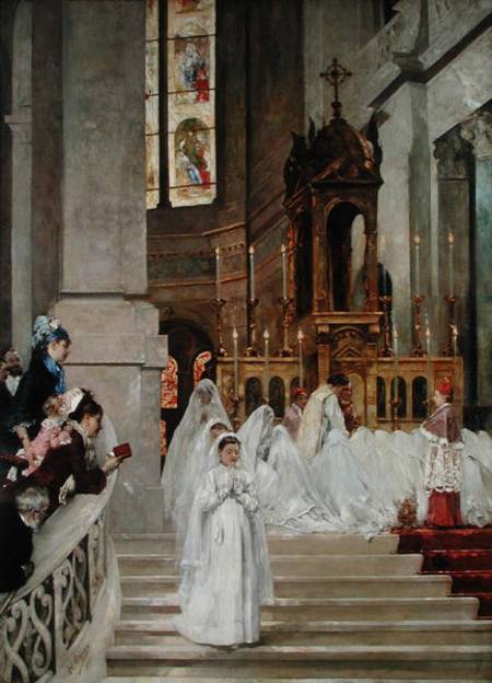 Communion at the Church of the Trinity von Henri Gervex