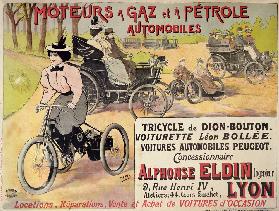 Poster advertising a Parisian car dealer 18th