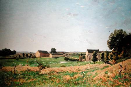 Landscape in Saulce, Yonne von Henri Harpignies