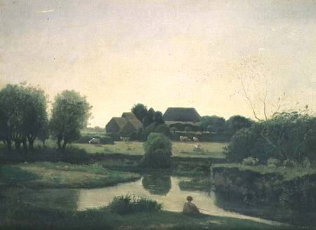 The Pond von Henri Harpignies