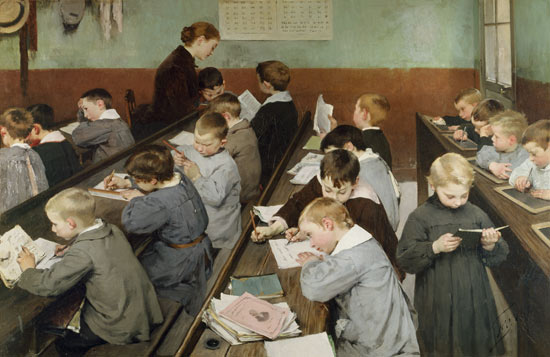 The Children's Class von Henri Jules Jean Geoffroy