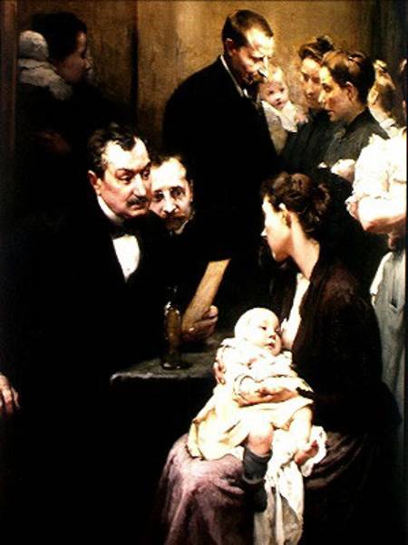 The Drop of Milk in Belleville: Doctor Variot's Surgery, the Consultation von Henri Jules Jean Geoffroy
