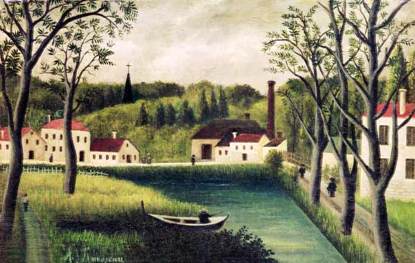 Landscape with a Fisherman von Henri Julien Félix Rousseau