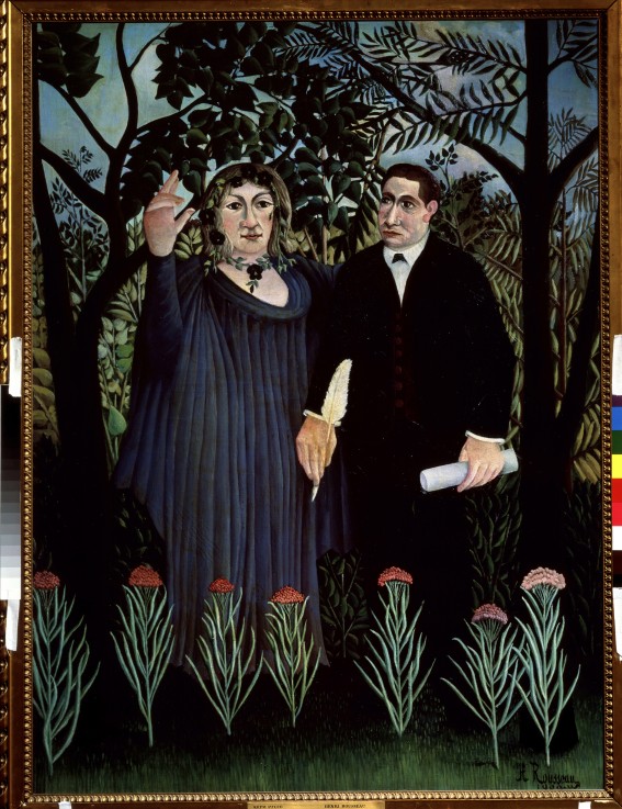 Dichter und seine Muse. Bildnis Guillaume Apollinaire und Marie Laurencin von Henri Julien Félix Rousseau