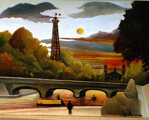Seine und Eiffelturm in der Abendsonne von Henri Julien Félix Rousseau
