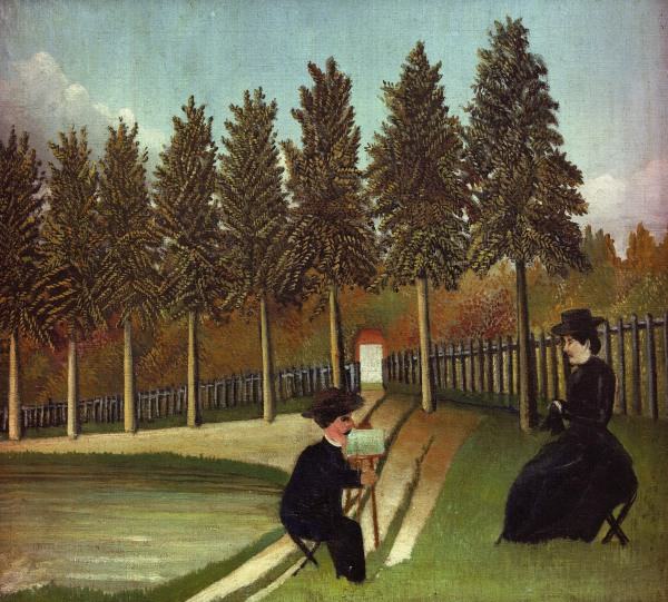 H.Rousseau, The Painter and his Wife von Henri Julien Félix Rousseau