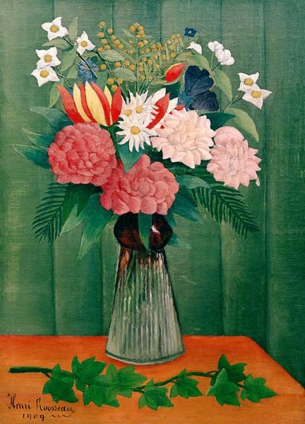 H.Rousseau, Bouquet of Flowers with... von Henri Julien Félix Rousseau