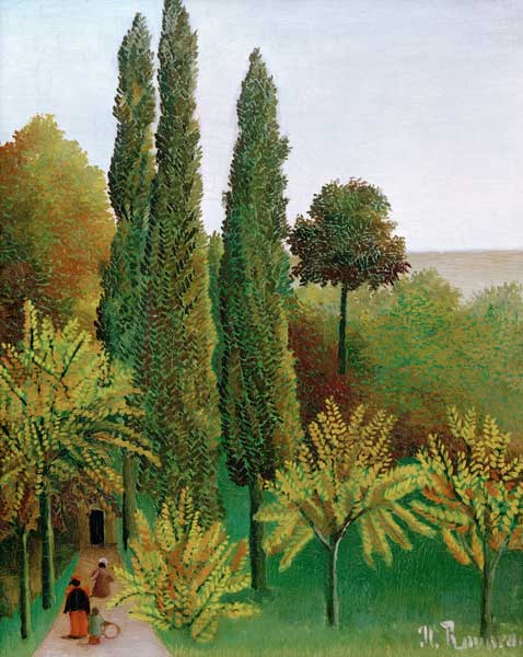 H.Rousseau, Walking in t.Parc Buttes-Ch. von Henri Julien Félix Rousseau