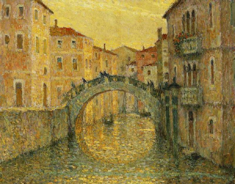Die Morgensonne in Venedig (Le Matin, Soleil, Venise) von Henri Le Sidaner