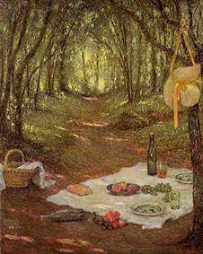 Für das Picknick gedeckt (im Wald von Gerberoy)