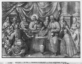 Life of Christ, the Last Supper, preparatory study of tapestry cartoon for the Church Saint-Merri in