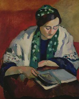 Der Leser in der grünen Haube, 1909 1909